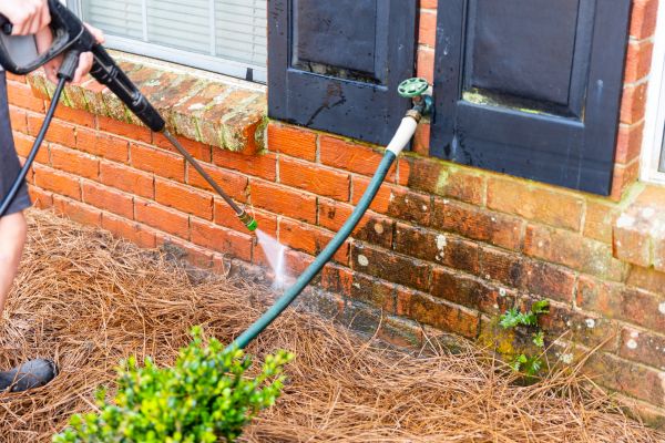 Brick Home Power Washing